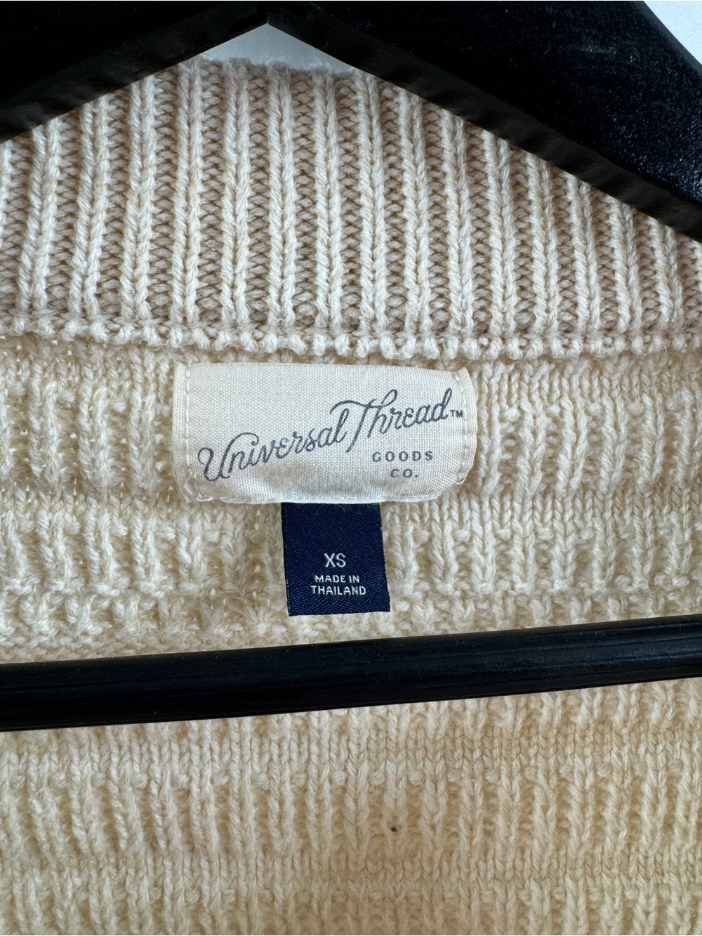 Universal Thread Cream Textured Knit Sweater – Women's XS - Picture 4 of 8